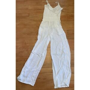 Prana Women's Wide Leg Jumpsuit Pants Medium Tencel Beach Coastal Summer Boho